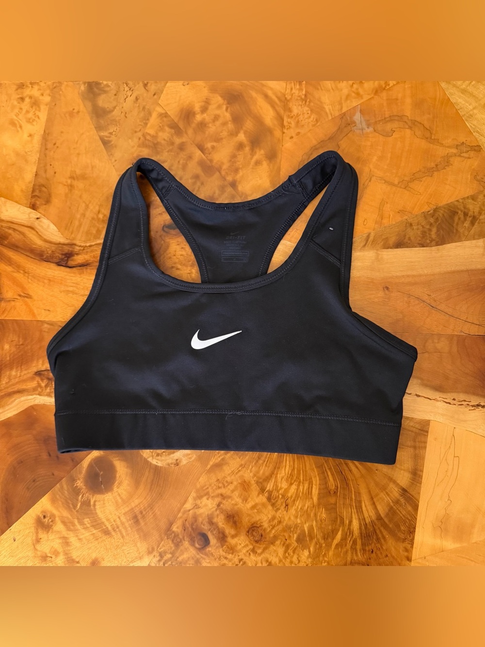 Nike Dri-FIT Small Sports Bra Racerback Black Women's Activewear Workout Top